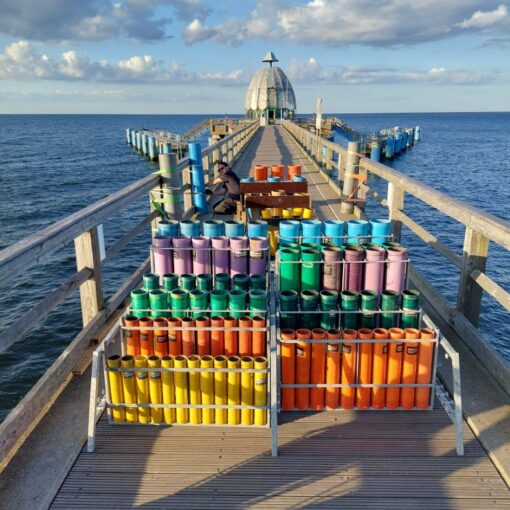 Feuerwerk auf Seebrücke Sellin