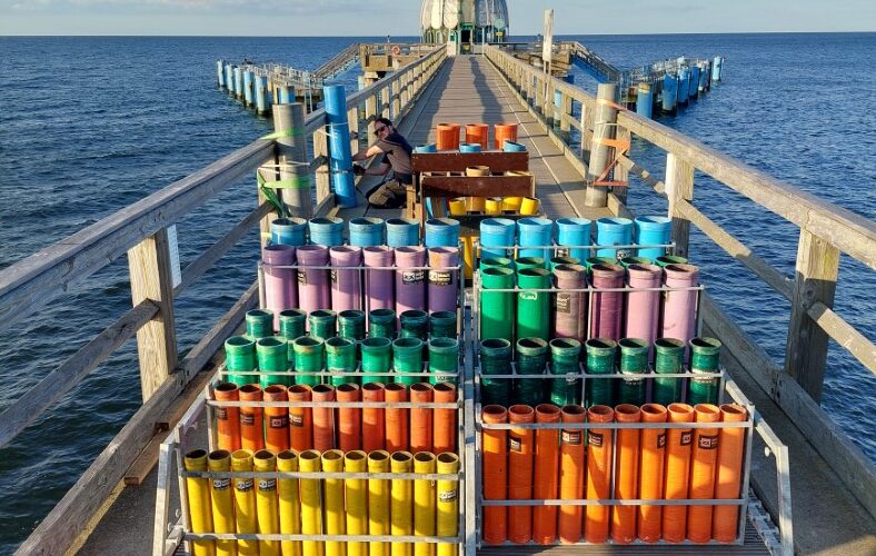 Feuerwerk auf Seebrücke Sellin